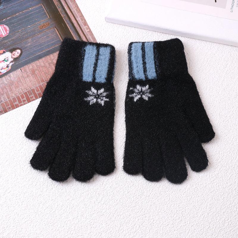 Men's Winter Warm Gloves Pointer Knitted Wool Gloves Men's Cold Proof