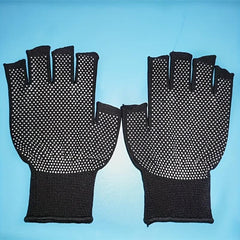 1pair Anti Slip Breathable Fingerless Finger Gloves Outdoor Cycling Driving