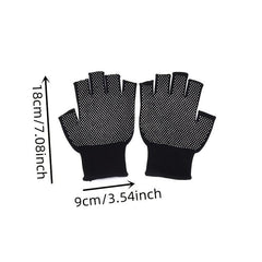 1pair Anti Slip Breathable Fingerless Finger Gloves Outdoor Cycling Driving