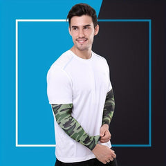 Outdoor Ice Silk Sunscreen Arm Sleeves for Riding Fishing