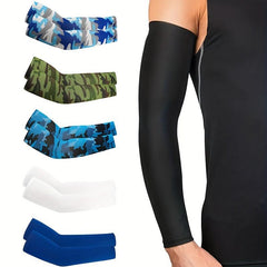 Outdoor Ice Silk Sunscreen Arm Sleeves for Riding Fishing