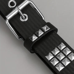 Men's Pin Buckle Belt Punk PU Leather Belt Studded Belt