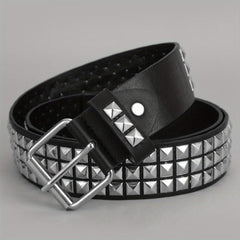 Men's Pin Buckle Belt Punk PU Leather Belt Studded Belt