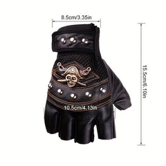 Men's Half Finger Riding Gloves, Anti-Skid & Breathable for Motorcycle, Bicycle