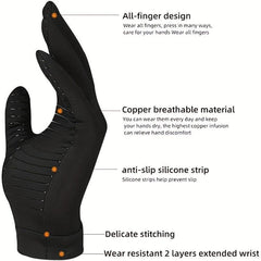 Copper Fiber Full Finger Health Care Gloves