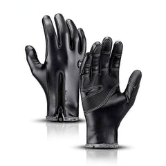 Warm Thermal Fleece Leather Gloves Windproof Waterproof Ski Snow Touch Gloves
