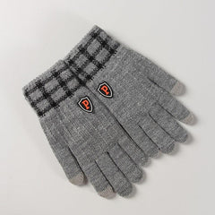 Winter Plus P Marking Thickened Knit Jacquard Adult Thermal Gloves