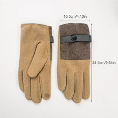 Men's Warm Outdoor Cycling Gloves Touch Screen Cold-proof Finger Gloves