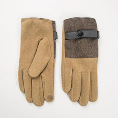 Men's Warm Outdoor Cycling Gloves Touch Screen Cold-proof Finger Gloves