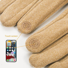 Men's Warm Outdoor Cycling Gloves Touch Screen Cold-proof Finger Gloves