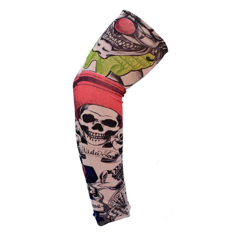 Outdoor Cycling Sunscreen Tattoo Sleeve UV Protection Long Gloves