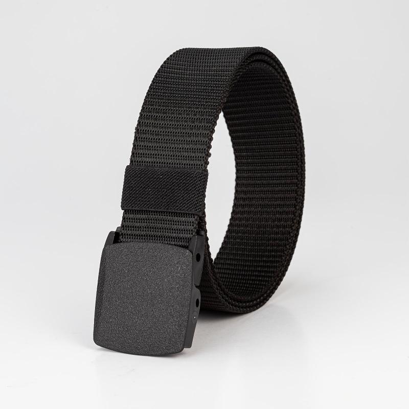 Nylon Belted Men's Pants With Braided Neon Canvas Belt