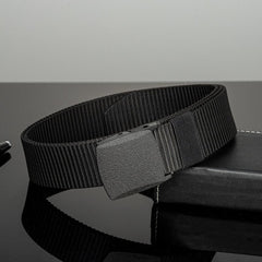 Nylon Belted Men's Pants With Braided Neon Canvas Belt
