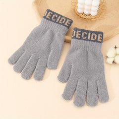 Men's Split Finger Touch Screen Gloves Anti-freeze Cashmere Wool Knitted Gloves