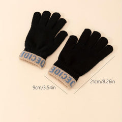 Men's Split Finger Touch Screen Gloves Anti-freeze Cashmere Wool Knitted Gloves