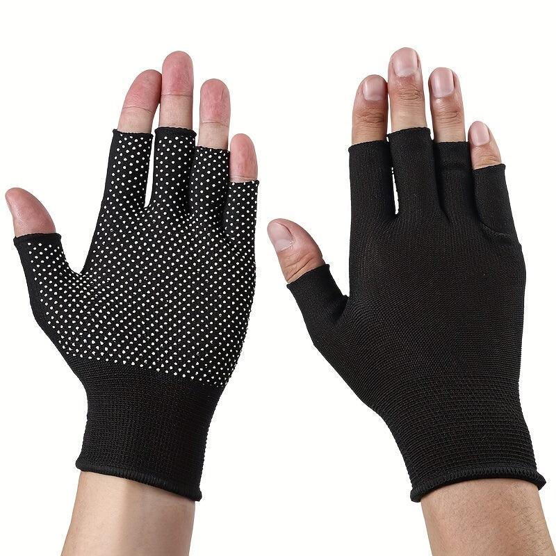 Anti Slip Half Finger Gloves for Outdoor Activities - 1 Pair