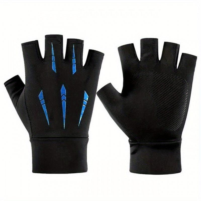 Men's Summer Sunscreen Gloves Thin Breathable Non-Slip Ice Silk