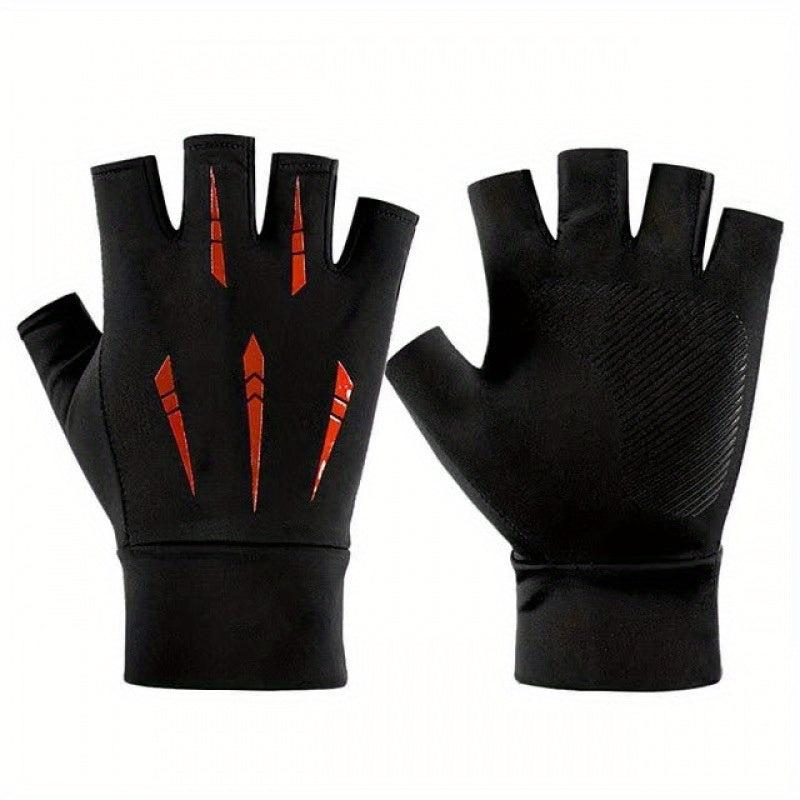 Men's Summer Sunscreen Gloves Thin Breathable Non-Slip Ice Silk