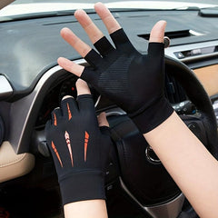 Men's Summer Sunscreen Gloves Thin Breathable Non-Slip Ice Silk