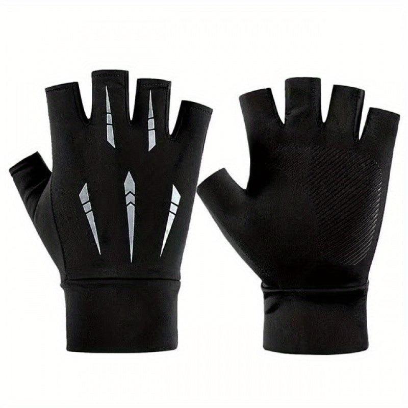 Men's Summer Sunscreen Gloves Thin Breathable Non-Slip Ice Silk