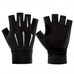 Men's Summer Sunscreen Gloves Thin Breathable Non-Slip Ice Silk