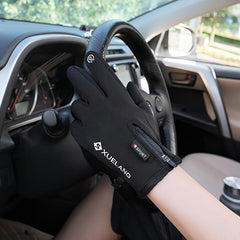 Men's Winter Warming Biker Gloves Windproof Touch Screen Zipper Ski Gloves