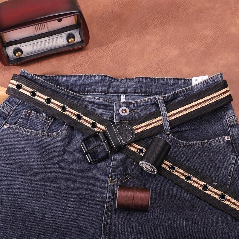 Thickened Canvas Belt Casual Buckle Jeans Belt