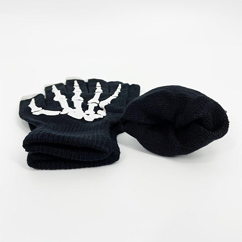 Halloween Skull Claw Touch Screen Gloves Non slip Winter Warm Men's Gloves
