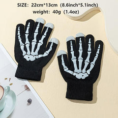 Halloween Skull Claw Touch Screen Gloves Non slip Winter Warm Men's Gloves