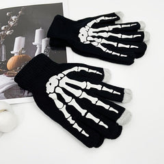 Halloween Skull Claw Touch Screen Gloves Non slip Winter Warm Men's Gloves