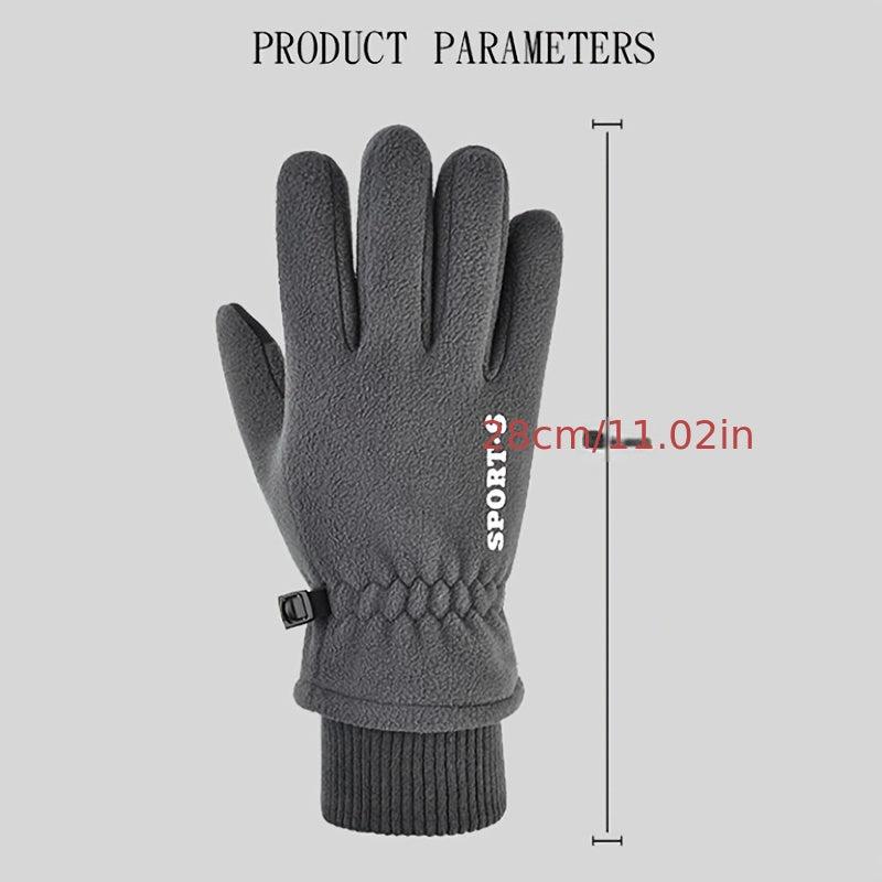 Men's Winter Fleece Touch Screen Cycling Ski Gloves