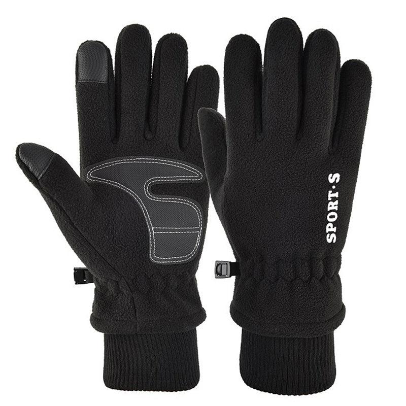 Men's Winter Fleece Touch Screen Cycling Ski Gloves