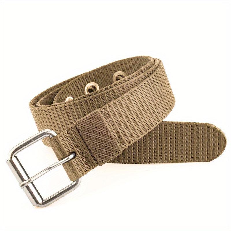 Canvas Belt Grommet Eyelet Rivet Jeans Belt For Men