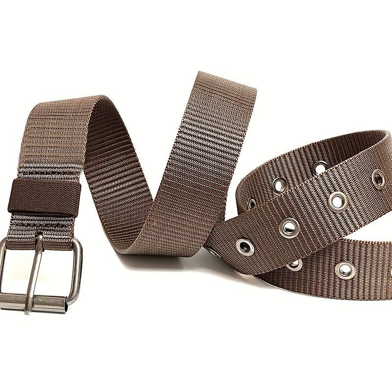 Canvas Belt Grommet Eyelet Rivet Jeans Belt For Men