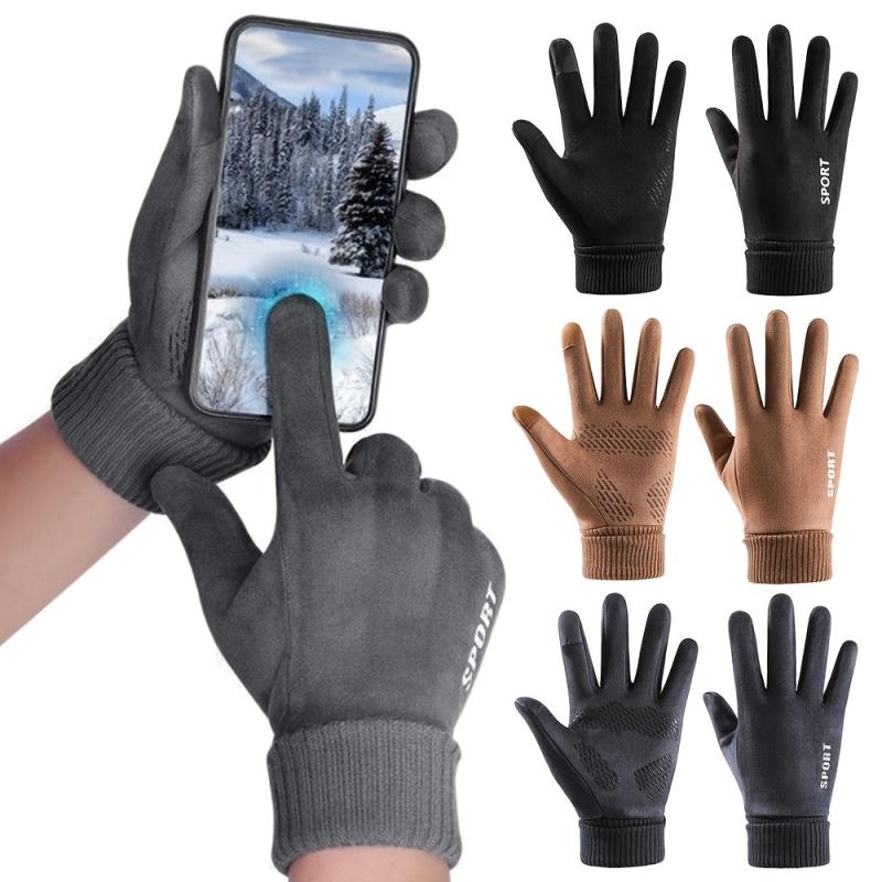 Men Winter Waterproof Cycling Gloves Outdoor Sports Running Motorcycle Ski