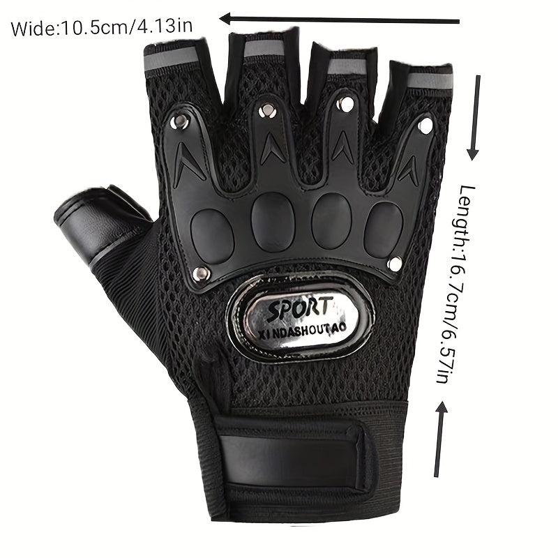Half Finger Gloves Motorcycle Summer Fingerless Gloves Racing Riding