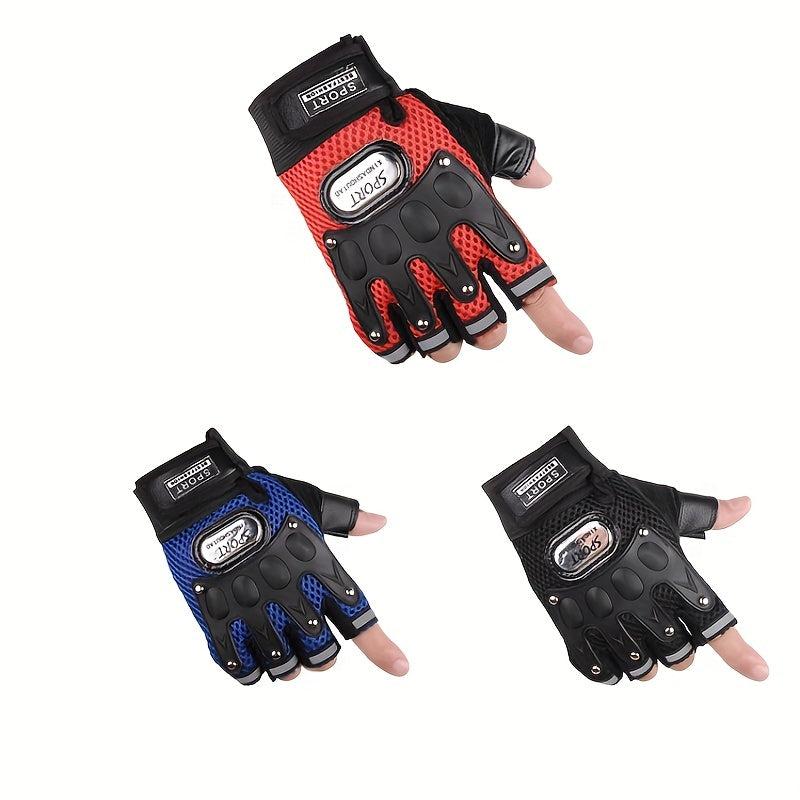 Half Finger Gloves Motorcycle Summer Fingerless Gloves Racing Riding