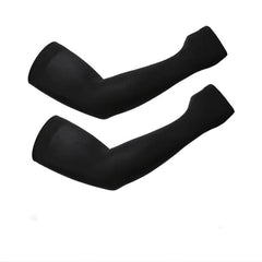 Long Solid Breathable Sleeves with Finger Holes for Sports