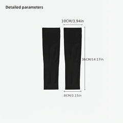 Long Solid Breathable Sleeves with Finger Holes for Sports