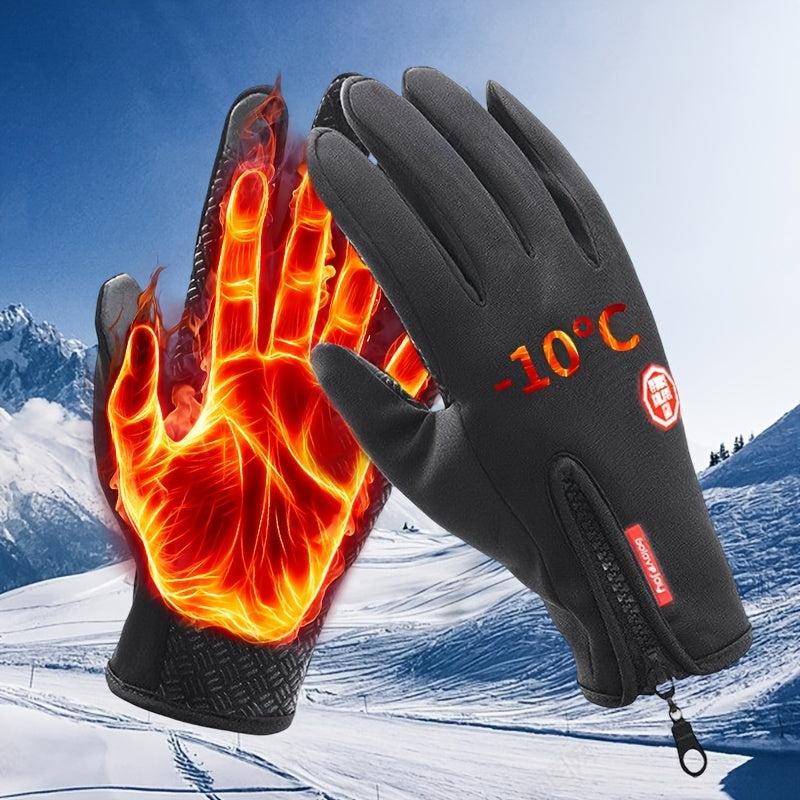 Men's Winter Windproof Waterproof Touch Screen Gloves