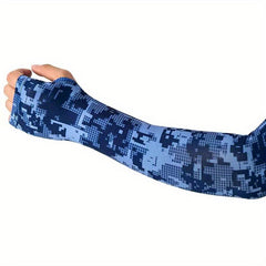 Men's Summer Camo Cooling Sleeves - Sunscreen Protection for Fishing & Sports