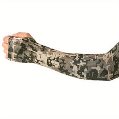 Men's Summer Camo Cooling Sleeves - Sunscreen Protection for Fishing & Sports