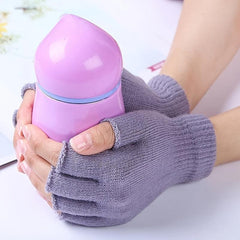 Unisex Half Finger Fingerless Knitted Wrist Gloves Winter Warm Work Gloves