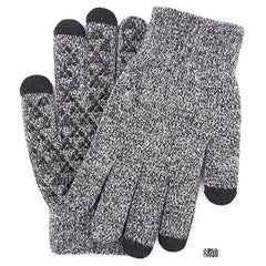 Men's Fleece Touch Screen Gloves Winter Thickened Warm Wool Knitted Gloves