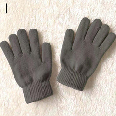 Solid Knit Thermal Gloves for Autumn & Winter