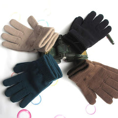 Solid Knit Thermal Gloves for Autumn & Winter