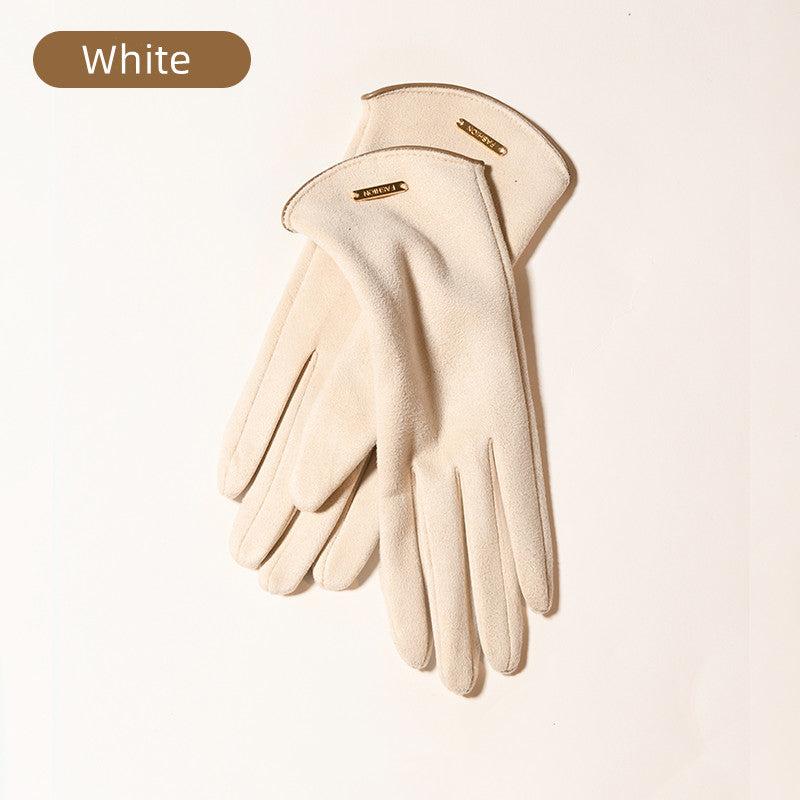 Men's Winter Thin Windproof Fingertip Gloves for Snow