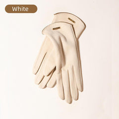Men's Winter Thin Windproof Fingertip Gloves for Snow