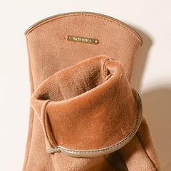 Men's Winter Thin Windproof Fingertip Gloves for Snow