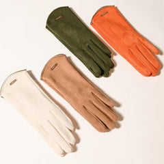 Men's Winter Thin Windproof Fingertip Gloves for Snow